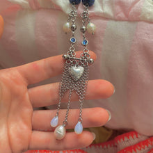 Load image into Gallery viewer, Blueberry Banner Opera Necklace