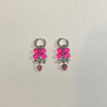 Load image into Gallery viewer, Pink Lace Earrings