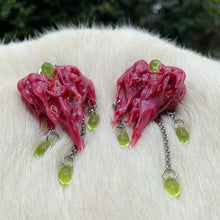 Load image into Gallery viewer, Poisoned Apple Heart Earrings