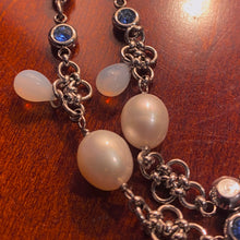 Load image into Gallery viewer, Blueberry Banner Opera Necklace