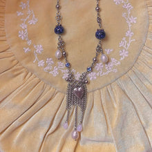 Load image into Gallery viewer, Blueberry Banner Opera Necklace