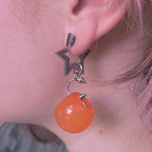 Load image into Gallery viewer, Starfall Orange Bobble Earrings
