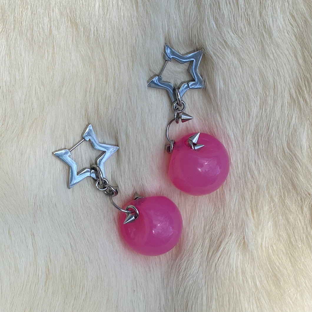 Starfall Pink Bobble earrings