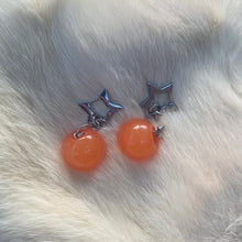 Load image into Gallery viewer, Starfall Orange Bobble Earrings
