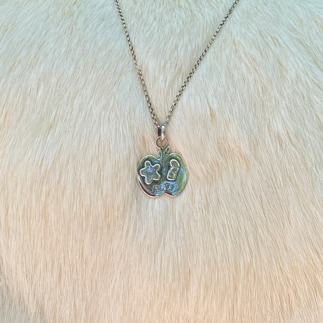 Worm Apple Pendant
